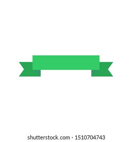 Isolated green banner icon with a white background. Simple sign banner icon. Trendy green banner icons and modern symbols for graphic and web design. .