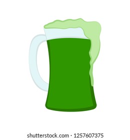 Isolated green beer glass. Vector illustration design
