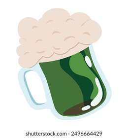 Isolated green beer icon Vector illustration