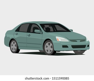 isolated green car vector illustration