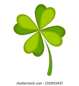Isolated green clover icon. Patrick day. Vector illustration design