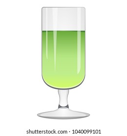 Isolated green cocktail