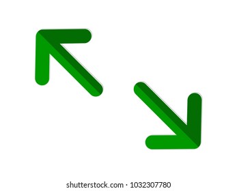 isolated green up and down stairway arrow symbol sign infographics flat vector design