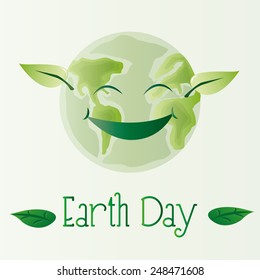 an isolated green earth on a green background with text