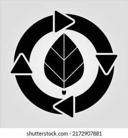 Isolated Green and Ecology Glyph Icons EPS 10 Free Vector Graphic