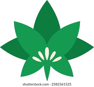 Isolated green floral eco Logo