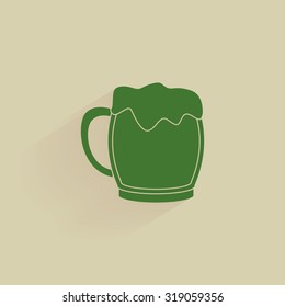 Isolated green icon for saint patrick's day