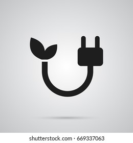 Isolated Green Icon Symbol On Clean Background. Vector Energy Element In Trendy Style.