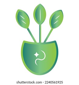 Isolated green indoor plant icon Vector