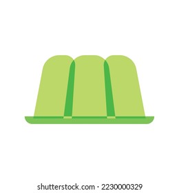 Isolated green jelly candy sheer flat icon Vector illustration