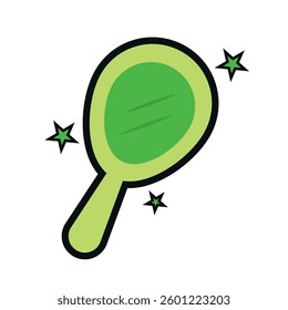 Isolated green magic mirror icon