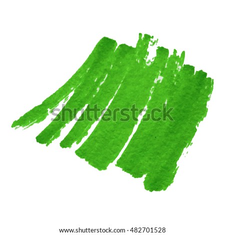 Isolated green marker pen stroke scribbles, on white background. Grunge elements for your design