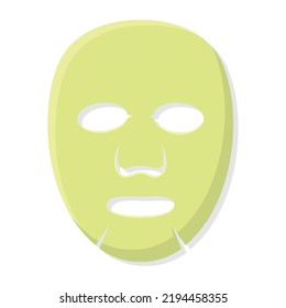 Máscara verde aislada ilustración vectorial de spa