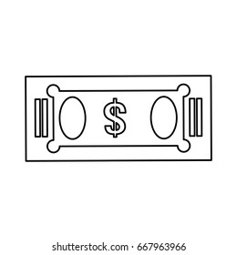 isolated green money bill