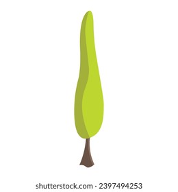Imagen de árbol natural aislada verde Isolación Ilustración vectorial