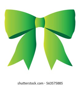 Isolated green ribbon on a white background, Vector illustration