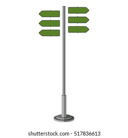Isolated green road sign design