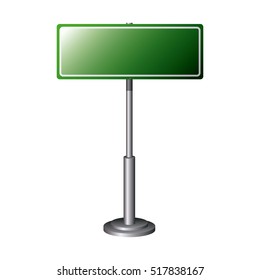 Isolated green road sign design