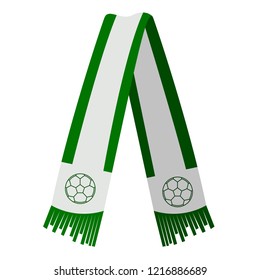Isolated green scarf image. Vector illustration design
