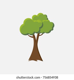 Isolated green tree illustrator vector