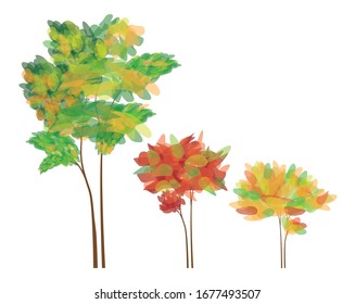 isolated green tree on white background vector design
