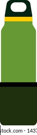 isolated green water bottle tumbler vector