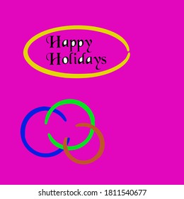 Tarjeta de bienvenida aislada, en el fondo rosa del diseño gráfico 