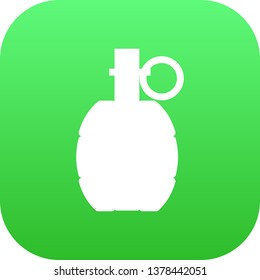 Isolated grenade icon symbol on clean background. Vector dynamite element in trendy style.