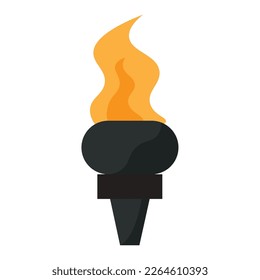 Icono de antorcha gris aislado Vector