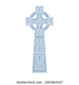 Isolated grey irish patrick cross icon Vector