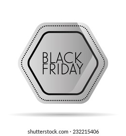 an isolated grey label with text for black friday