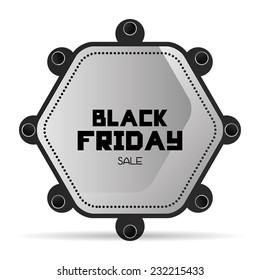 an isolated grey label with text for black friday