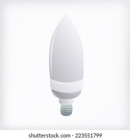 an isolated grey light bulb on a white background