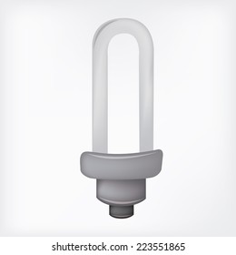 an isolated grey light bulb on a white background