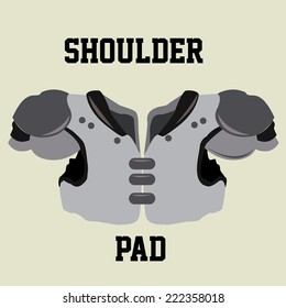 an isolated grey shoulder pat on a light green background