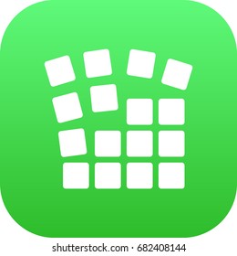 Isolated Grid Structure Icon Symbol On Clean Background. Vector Startup Building Element In Trendy Style.