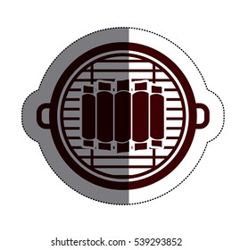 Isolated grill and bbq ribs design
