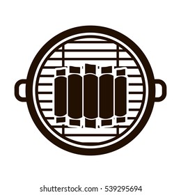 Isolated grill and bbq ribs design