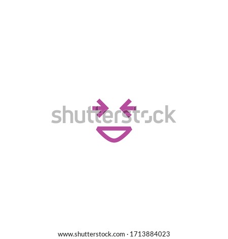 Isolated Grinning Squinting Face Emoji, Emoticon, Vector Icon, Pictogram - Vector