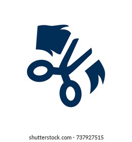 Isolated Grooming Icon Symbol On Clean Background. Vector Scissor Element In Trendy Style.