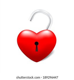Isolated grossy unlocked heart