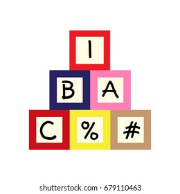 Isolated group of baby cubes, Vector illustration