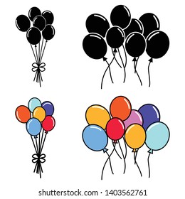 Isolated group balloon design hand draw doodle vector style
Balloon hand draw coloring.