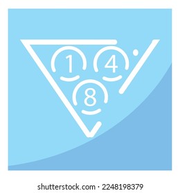 Grupo aislado del icono de las bolas de billar Vector