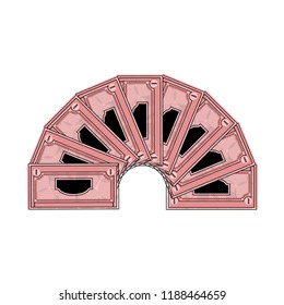 Isolated group of bills