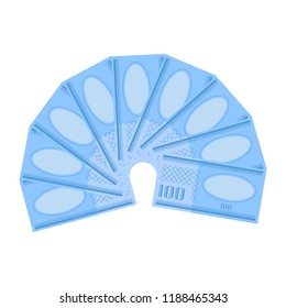 Isolated group of bills