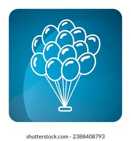 Isolated group of carnival balloons icon Vector