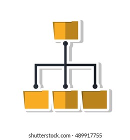Isolated group of folders design