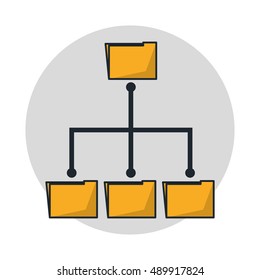 Isolated group of folders design