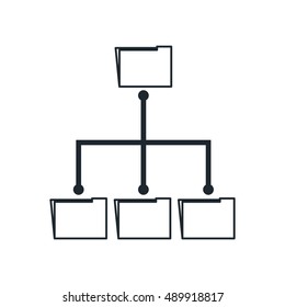 Isolated group of folders design